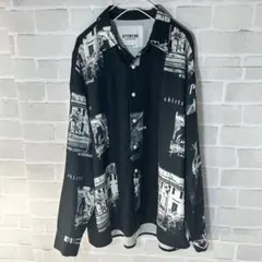 【ATTENTION】 アテンション 長袖シャツ Lサイズ相当 フォトプリント柄のサムネイル