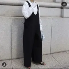 MACHATT マチャット Uネックサロペット オールインワン ブラック