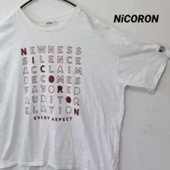 NiCORON 二コロン 半袖 ロゴ Tシャツ プルオーバー フリー 白のサムネイル