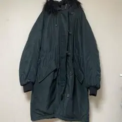 H&M ダークグリーン モッズコート S