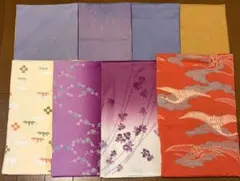 風呂敷8枚セット 古布 和柄生地 ハンドメイド素材 ハギレ 風呂敷まとめ売り
