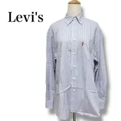 Livi's リーバイス メンズ ストライプ 長袖シャツ M ブルー系