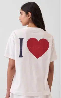 GAP I loveハートロゴTシャツ ホワイトのサムネイル