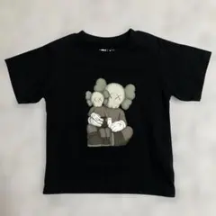 【未使用】110cm ユニクロ UT KAWS カウズ キッズ Tシャツブラック