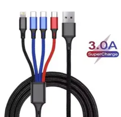 【新品】4in1 充電ケーブル USB Type-C Micro ライトニング