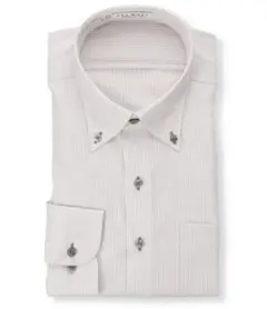 【美品】AOKI　ノンアイロンコットン ボタンダウンシャツ LES MUES