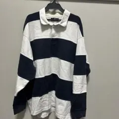 BLUE HARBOUR ストライプポロシャツ L