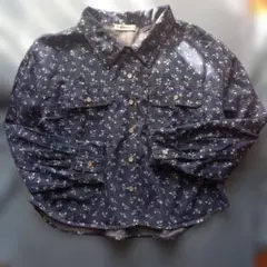 natural couture花柄クロップドシャツ コットン100% リバティ風のサムネイル