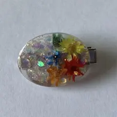 レジン ヘアクリップ ドライフラワー