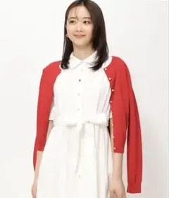 【最終SALE】ミッシュマッシュ ベーシックビジュー釦カーディガン