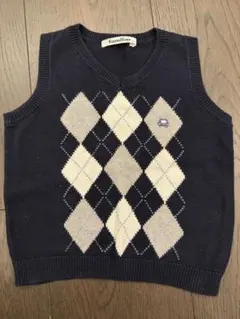 美品 familiar アーガイル柄ニットベスト - メルカリ
