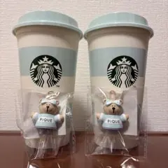 スタバ　ジェラピケ　リユーザブルカップ ベアリスタキャップ セット