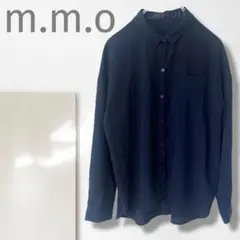 t3【エムエムオー】ポロシャツ/美品 長袖 チュニック丈 ゆったり シンプル 楽