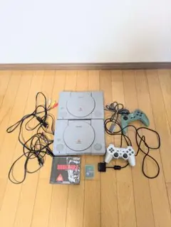 PlayStation (PS1) 本体 2台　バイオハザード 2