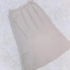 レリアン　ベージュ　ウール　スカート　オフィスカジュアル　サイズ9　無地　可愛い