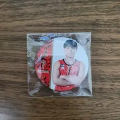 大阪エヴェッサ　高橋快成選手　3rdユニフォーム　缶バッチ　情熱の赤