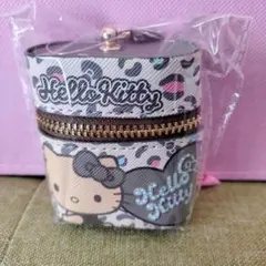 ハローキティ スカーフ付き チャームポーチ ヒョウ柄
