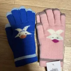 夢の物 2色組 防寒手袋 男の子 女の子 子供用 モコモコ ふわふわ