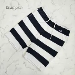 Champion チャンピオン ボーダー パイル ショート ハーフ 半ズボン S