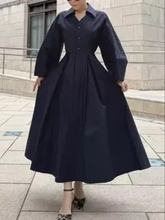 モダンシャツ 원피스 ＜オーガニックコットン＞