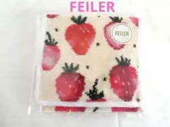 【フェイラー】ストロベリードット ハンカチポーチ　ロゴシール付き