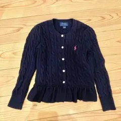 POLORALPH LAUREN　ケーブルニットカーディガン　ポニー刺繍　115