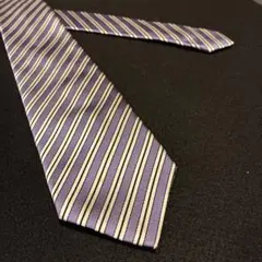 コムサイズム 紫ストライプネクタイ