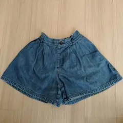 GU 130cm 女児　デニムブルー ハーフパンツ
