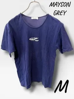 MAYSON GREY メイソングレイ　半袖Tシャツ ネイビー クジラプリントMのサムネイル