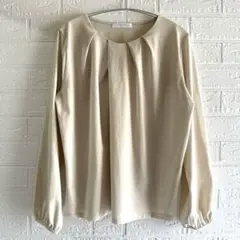美品✨️ショコラフィネローブ パイピングカフス タックネック／長袖プルオーバー