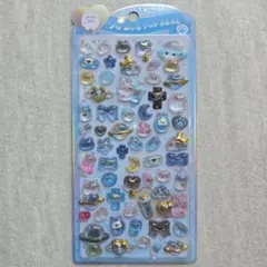 うるちゅるポップシール　オリジナル　宇宙柄　水色　クラックス正規品