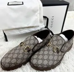GUCCI グッチ GG柄 ホースビット ローファー ドレスシューズ 7サイズ