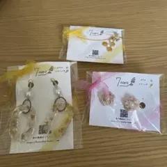 7coro ハンドメイド イヤリング・ネックレスセット
