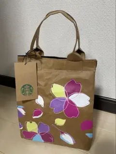 スターバックスsakuraクラフトペーパーショッパーS 保冷