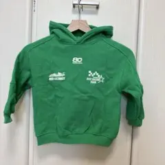 ZARA キッズ　フード付きパーカー　トレーナー　スウェット　グリーン