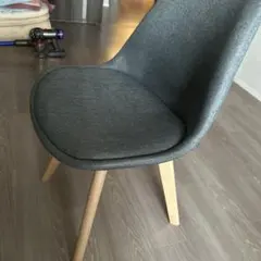 ダークグレー ファブリック ダイニングチェア