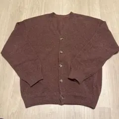 crepuscule モススティッチ_ブイネックカーディガン　赤