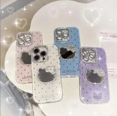 新品✨ハローキティ ミラー付き iPhoneケース　キラキラストーン