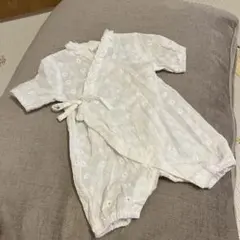 バースディ　ホワイト花柄刺繍ツーウェイドレス