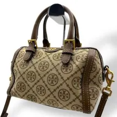 トリーバーチ ショルダーバッグ 2way Tモノグラム ジャガード バレルバッグ