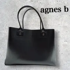 agnes b. VOYAGE ブラック レザー トートバッグ - メルカリ