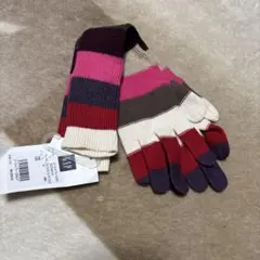 GAP 手袋 ロング マルチボーダー レディース