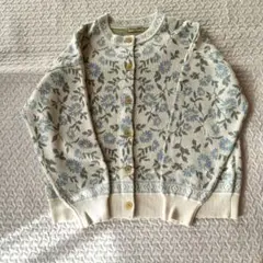 Samansa Mos2 花柄 ニット カーディガン サマンサモスモス