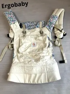 Ergobaby 抱っこ紐 ベージュ 花柄　フード付き　エルゴのサムネイル