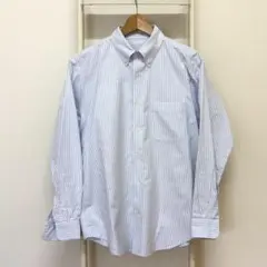 GU オックスフォード　ボタンダウン　ブルックス　ラルフ　白×水色
