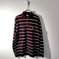 ブルックスブラザーズ✨️長袖　刺繍ロゴ　 茶　ボーダー 　大きめ　S