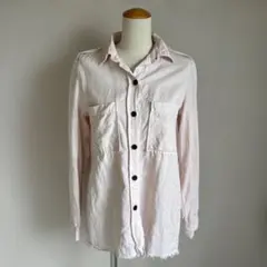 ZARA WOMANザラウーマン長袖シャツダメージシワ加工