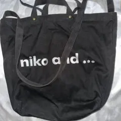 nico and ニコアンド　トートバッグ　バッグ　2WAY 黒　シルバー