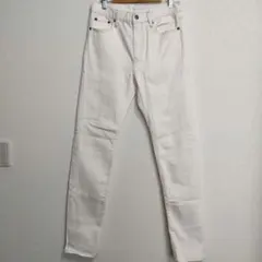 【UNIQLO JEANS】ジーンズ(28)ホワイト ジーパン デニムパンツ