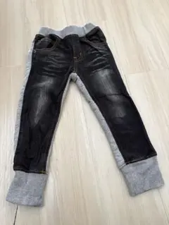 Daddy oh Daddyデニム風スウェットパンツ ブラック/グレー